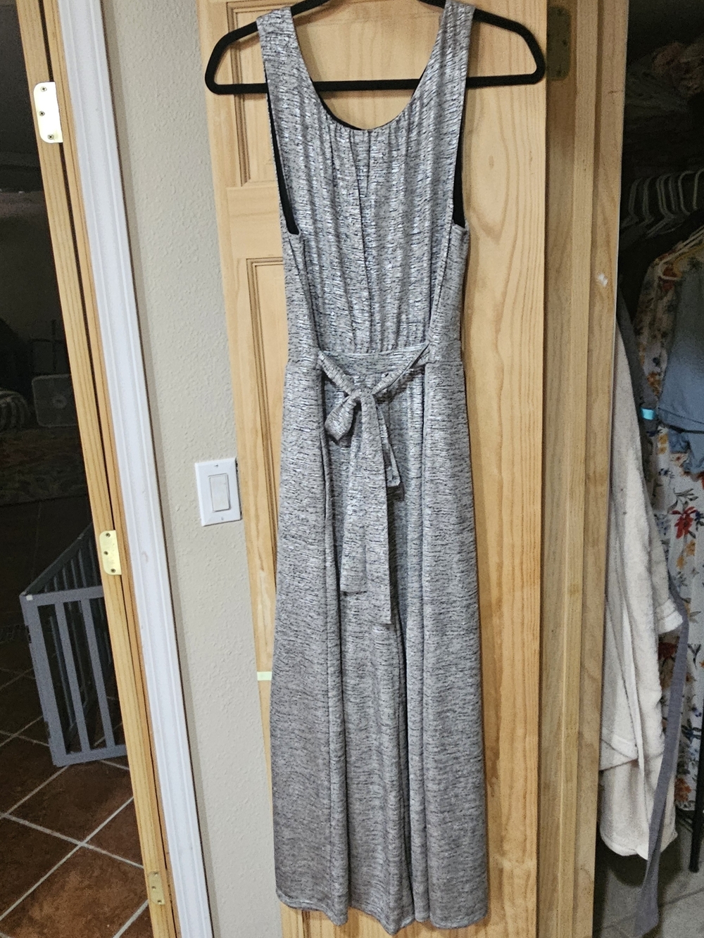 Anthropologie Meadow Rue Alchemist Metallic Silver Jumpsuit M